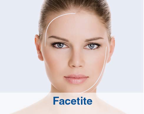 Stock image of a woman depicting Facetite service